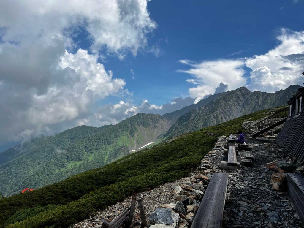 間ノ岳も見えた